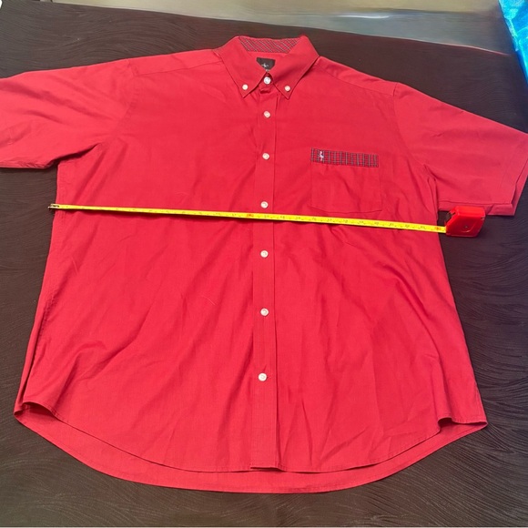 Tailorbyrd Red Casual Button Down Shirt - Picture 1 of 7